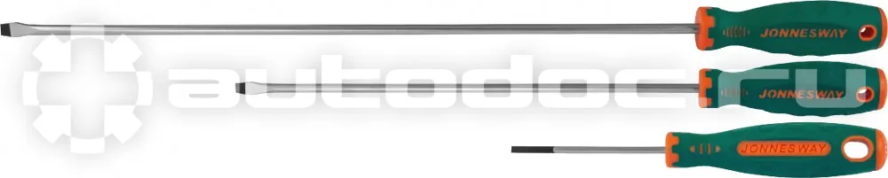 JONNESWAY D71S10250 Отвертка стержневая шлицевая ANTI-SLIP GRIP, SL10.0х250 мм