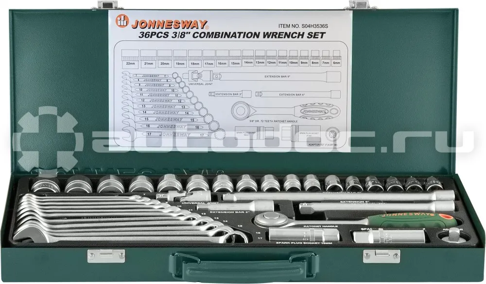 JONNESWAY S04H3536S Набор торцевых головок