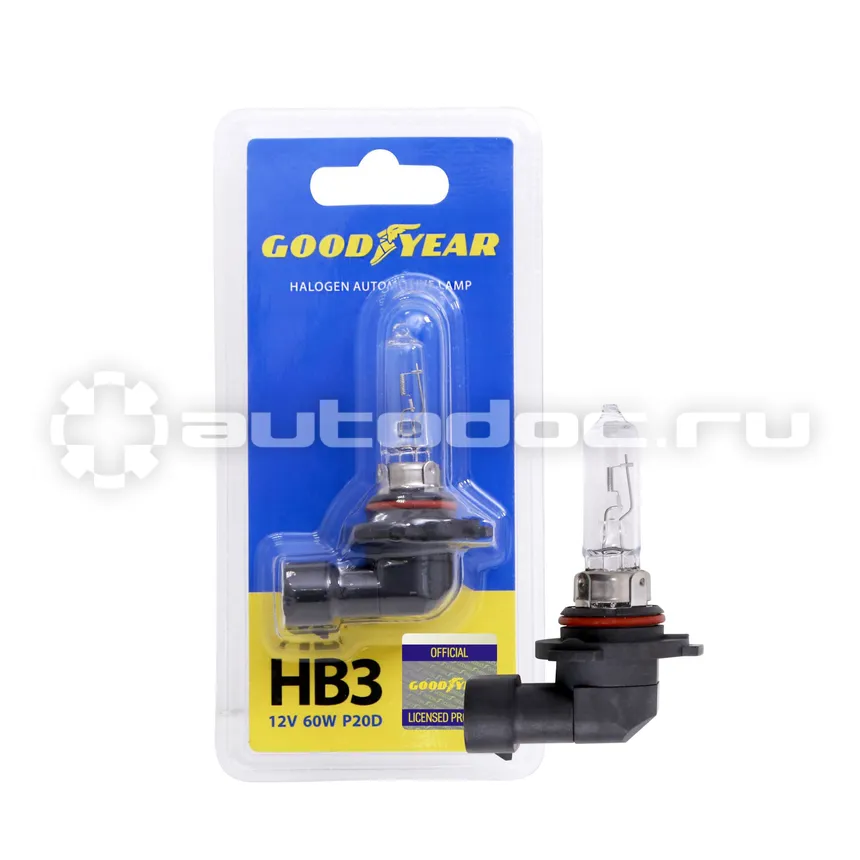 GOODYEAR Автолампа НB3 12V 60W P20d