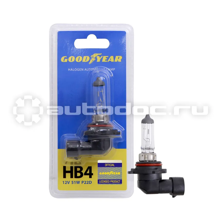 GOODYEAR Автолампа НB4 12V 51W P22d