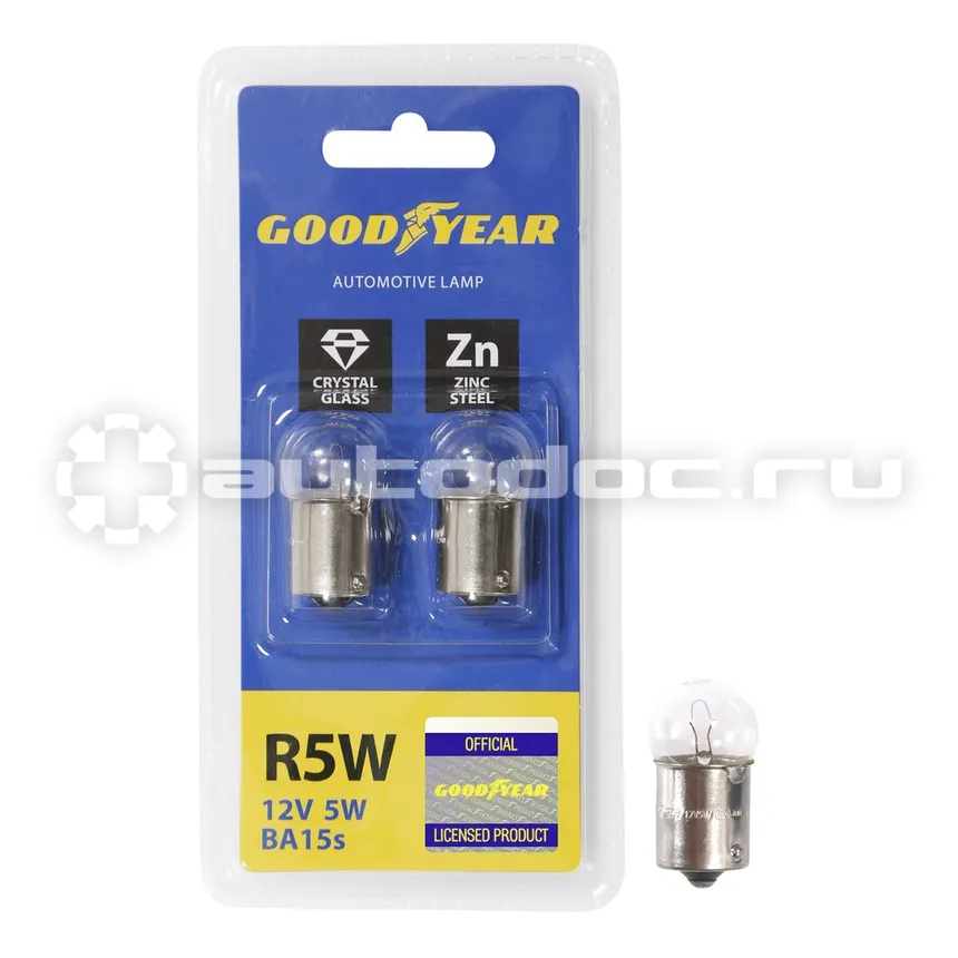 GOODYEAR Лампы накаливания R5W 12V 5W BA15s