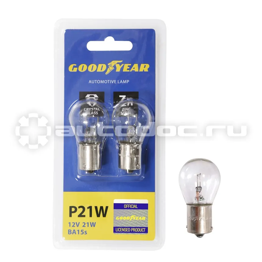 GOODYEAR Лампы накаливания P21W 12V 21W BA15s
