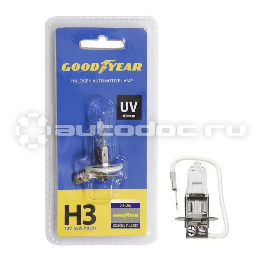 GOODYEAR Лампа галогенная Н3 12V 55W PK22s