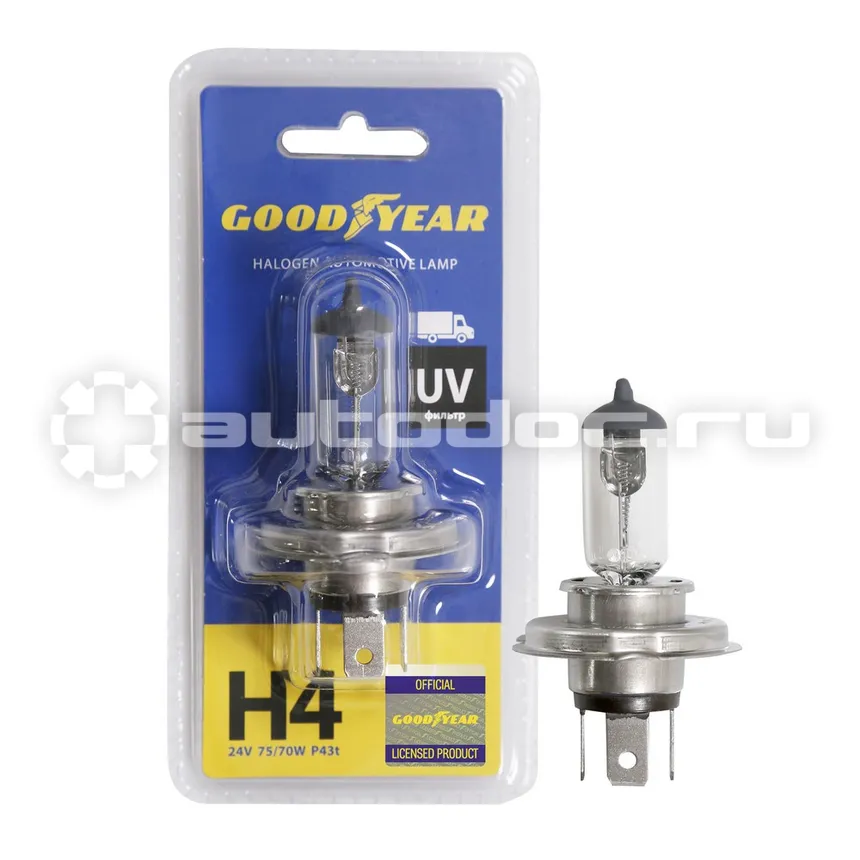 GOODYEAR Лампа галогенная Н4 24V 75 | 70W P43t