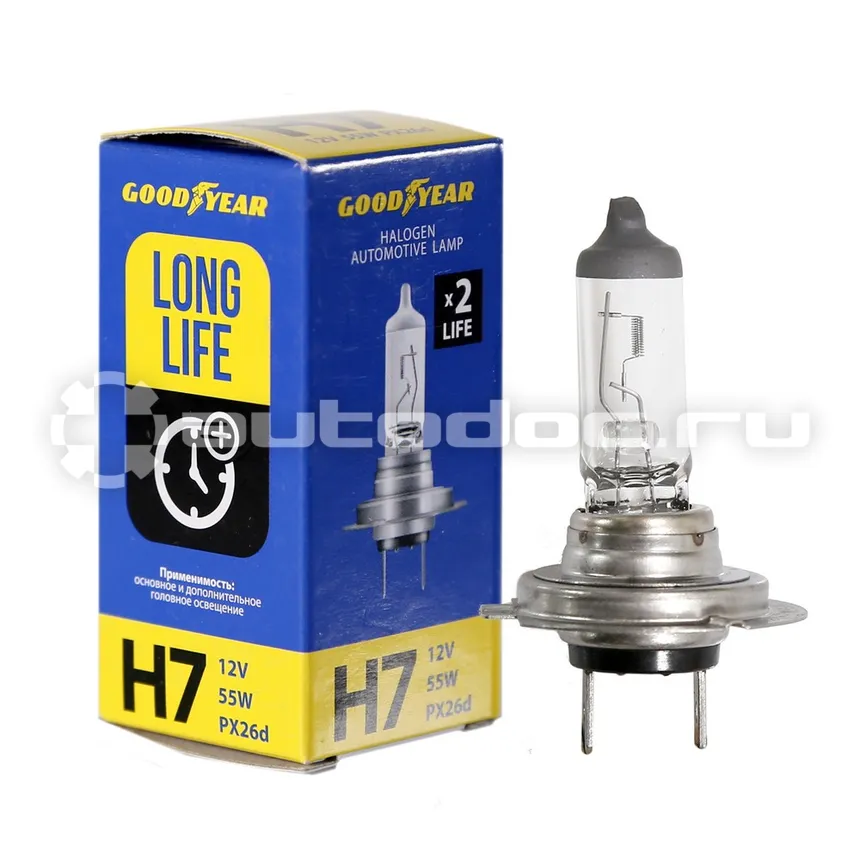 GOODYEAR Лампа галогенная Н7 12V 55W PX26d Long Life