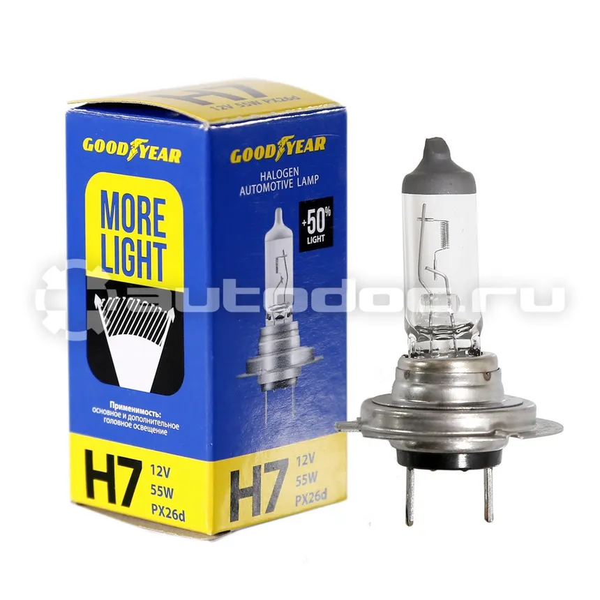 GOODYEAR Лампа галогенная Н7 12V 55W PX26d More Light