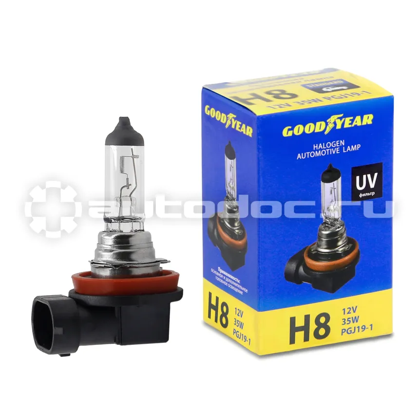 GOODYEAR Автолампа Н8 12V 35W PGJ19-1