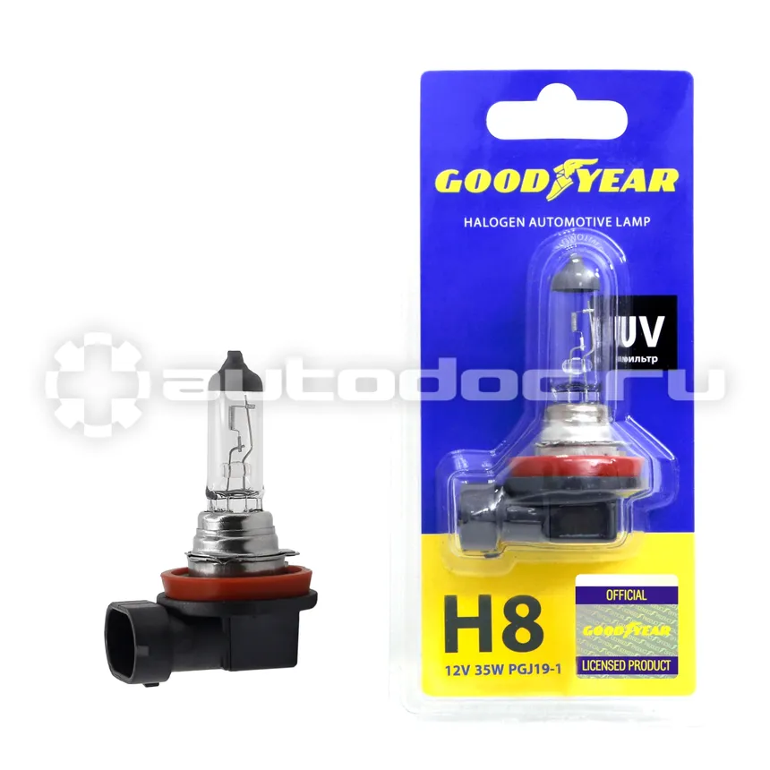 GOODYEAR Автолампа Н8 12V 35W PGJ19-1