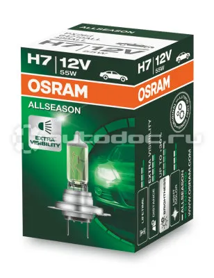 OSRAM Лампа галогенная H7 12V- 55W (PX26d) Allseason