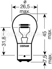 OSRAM Лампа накаливания BAY15D