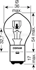OSRAM Лампа накаливания S2 BA20D