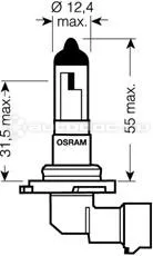 OSRAM Лампа галогеновая HB4 P22D