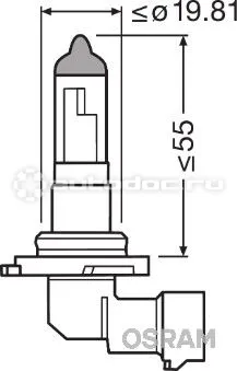 OSRAM Лампа галогенная H10 12V 42W (PY20d)
