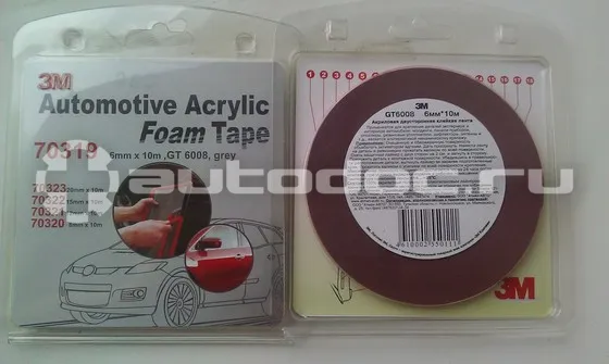 3M 70319 GT6008 Лента клейкая двухсторонняя