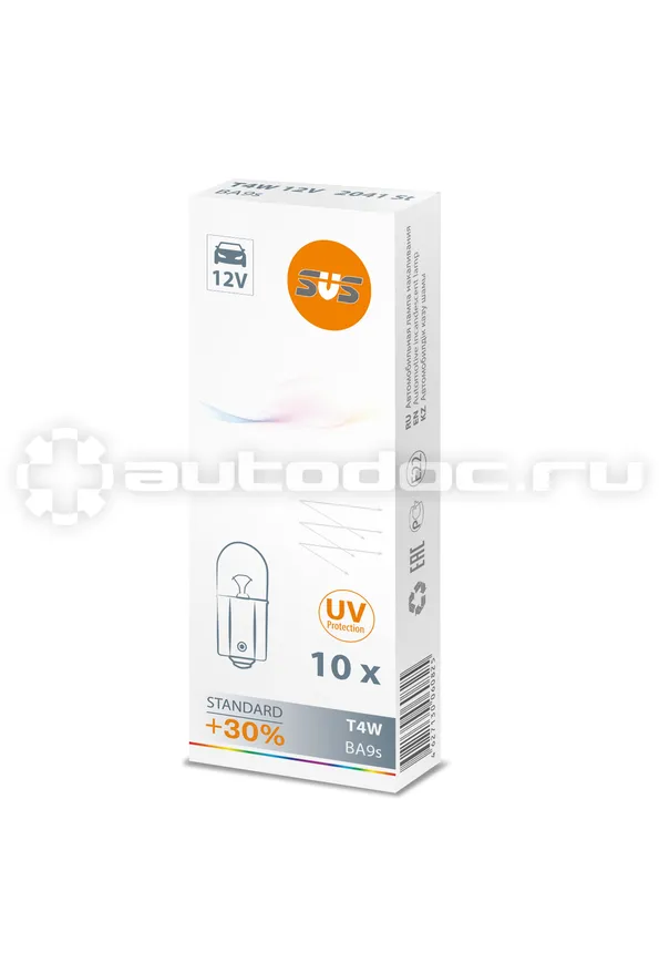 SVS Лампа накаливания SVS 12V T4W 4W BA9s