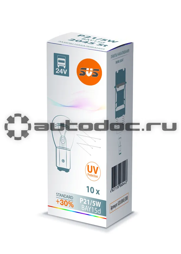 SVS Лампа накаливания SVS 24V P21 | 5W BAY15d