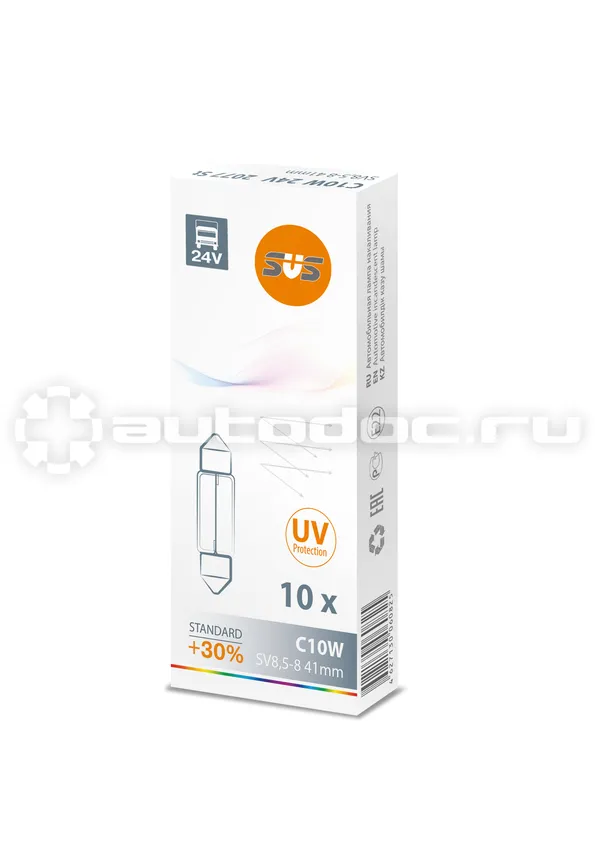 SVS Лампа накаливания SVS 24V C10W 10W SV8,5-8 41mm