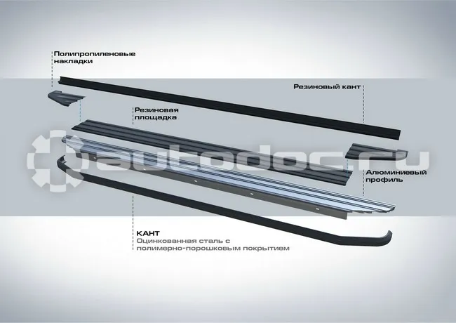 RIVAL Порог-площадка "Premium-Black"