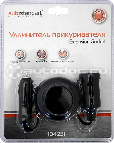 AUTOSTANDART Удлинитель прикуривателя