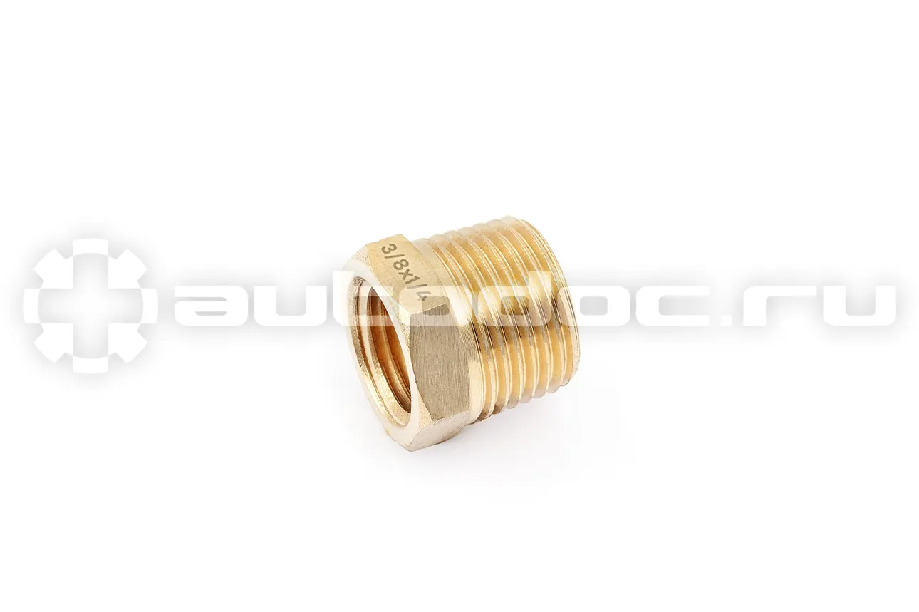 ДЕЛО ТЕХНИКИ 949090 Переходник резьбовой латунный, "папа" 3/8"(M) ? "мама" 1/4"(F)