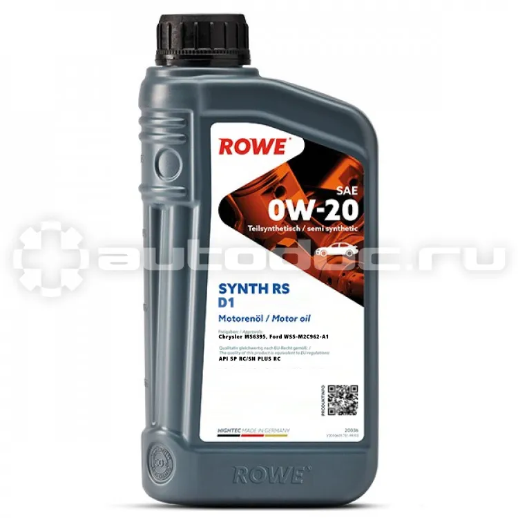 ROWE HIGHTEC SYNT RS D1 SAE 0W-20