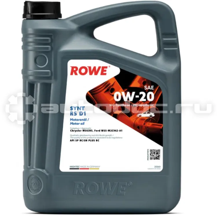 ROWE HIGHTEC SYNT RS D1 SAE 0W-20