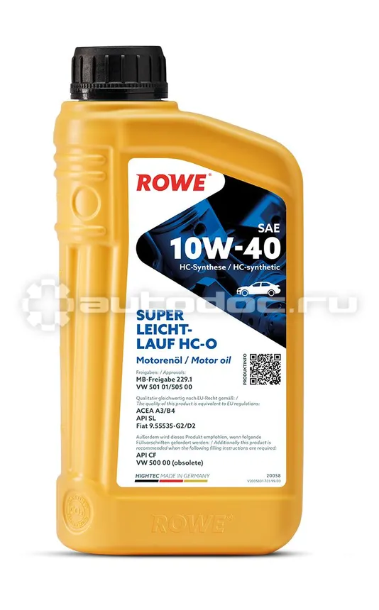 ROWE HIGHTEC SUPER LEICHTLAUF SAE 10W-40 HC-O
