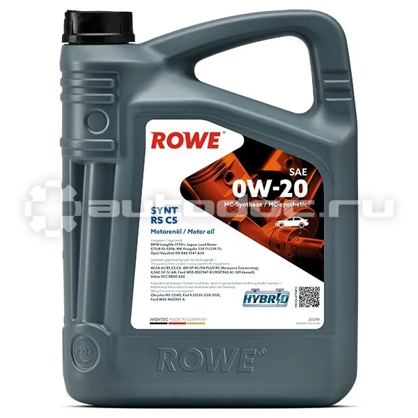 ROWE HIGHTEC SYNT RS C5 SAE 0W-20