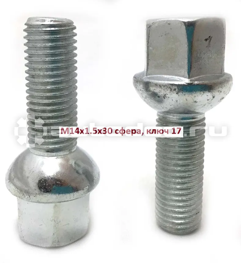 AUTO-GUR Болт колёсный М14x1.5x30 цинк сфера, ключ 17