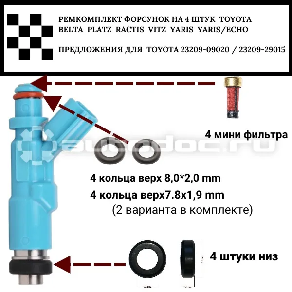 Ремкомплект форсунки