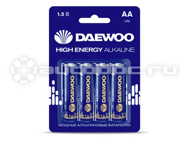 DAEWOO Батарейки AA LR6 1,5V alkaline HIGH ENERGY