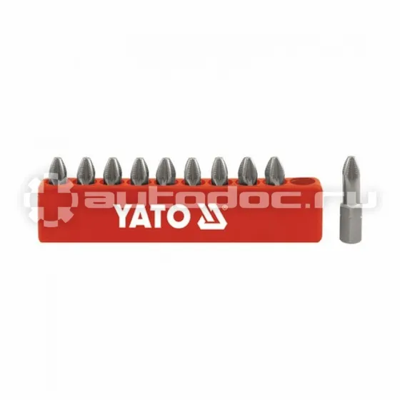 YATO Набор бит 1 | 4" 10 предметов PZ1 25мм