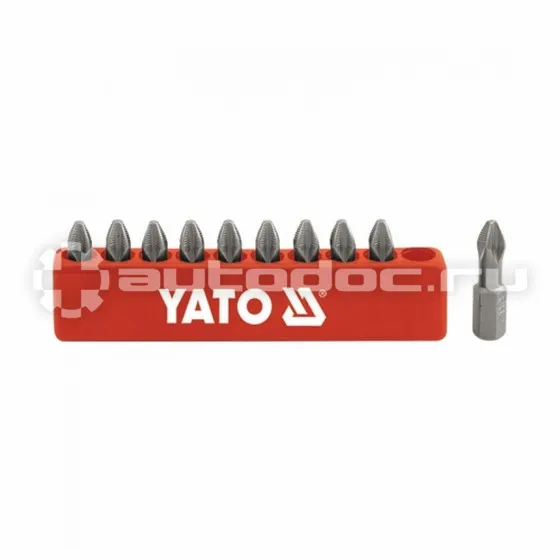 YATO Набор бит 1 | 4" 10 предметов PH3 25мм