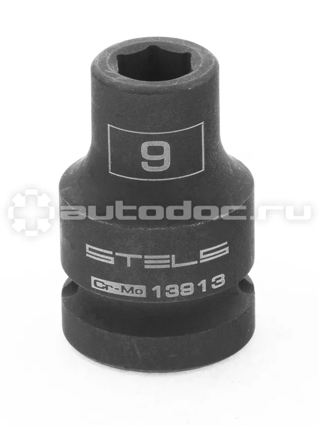 STELS Головка ударная шестигранная, 9 мм, 1 | 2, CrMo