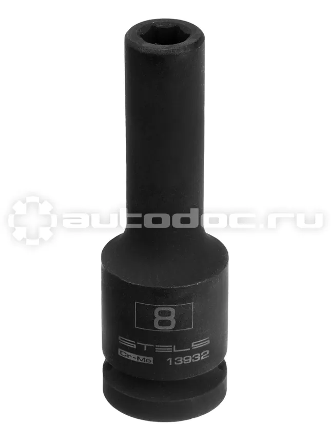 STELS Головка ударная удлиненная шестигранная, 8 мм, 1 | 2, CrMo