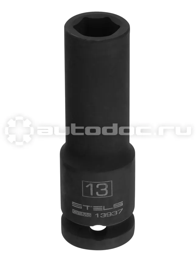 STELS Головка ударная удлиненная шестигранная, 13 мм, 1 | 2, CrMo
