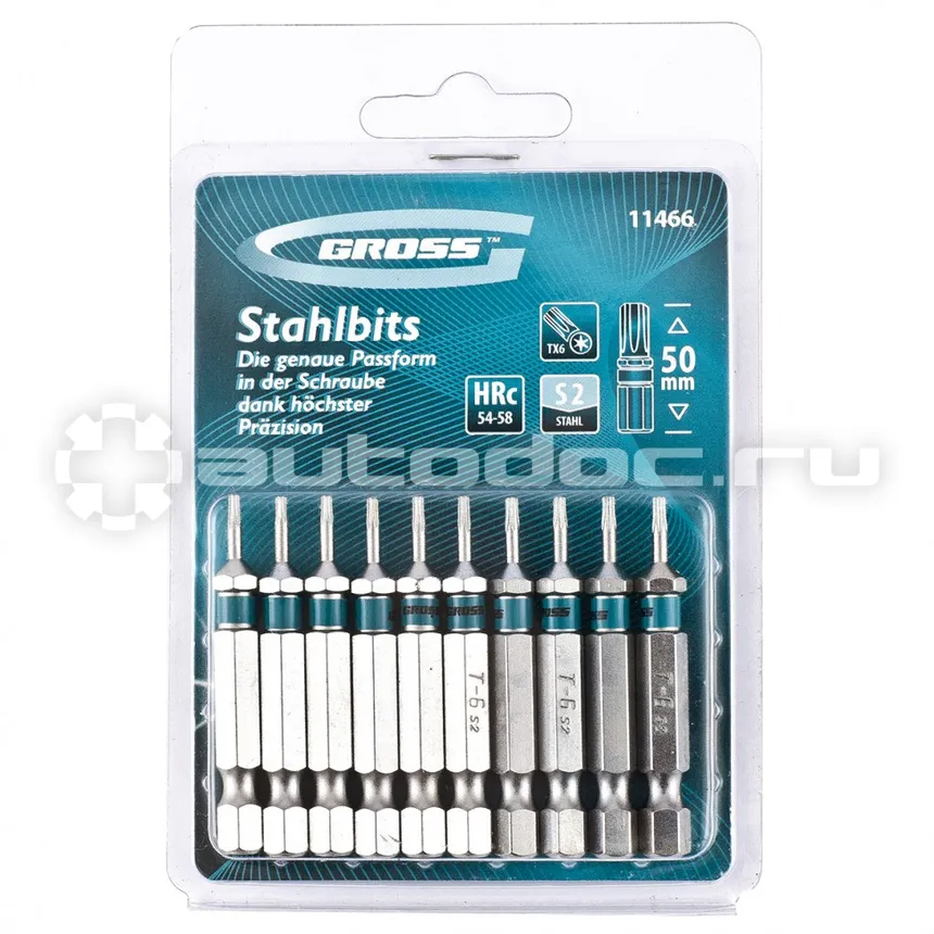 GROSS Набор бит TORX 6 х 50, сталь S2