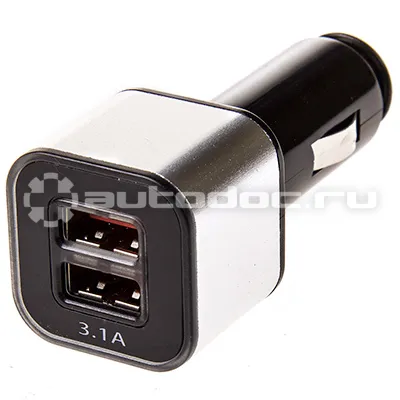 SKYWAY Зарядное устройство (адаптер) 12V USBх2 (1.0+3.1А)