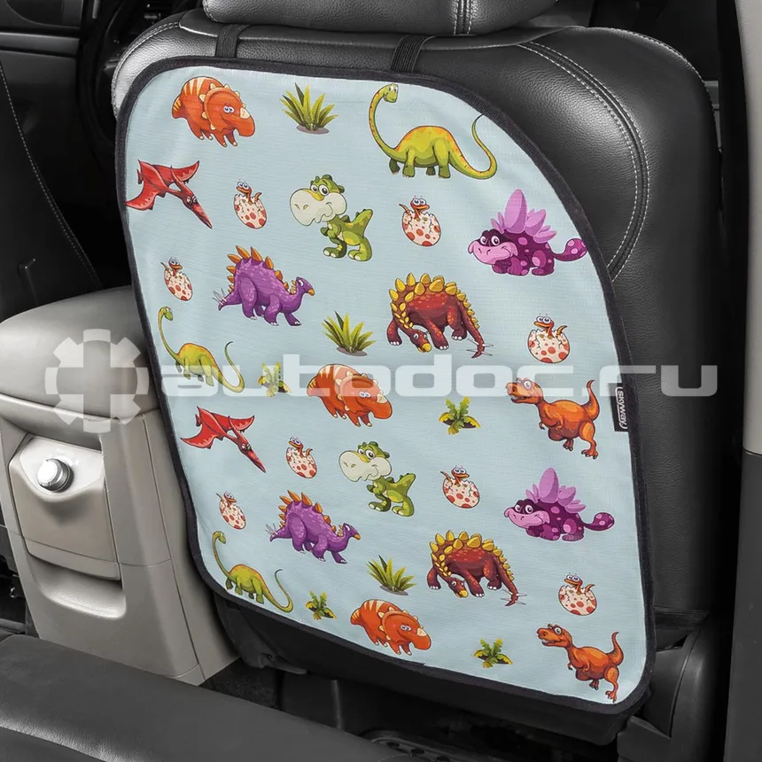 SKYWAY Защита спинки сиденья ПВХ Frontlit 60*50см Мультяшные динозаврики фон