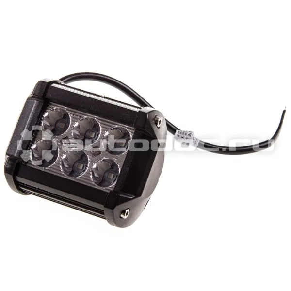 SKYWAY Фара светодиодная OFF ROAD 95*80*65мм прямоугольная 12V | 24V 18W 6000К 6 диодов Дальний свет