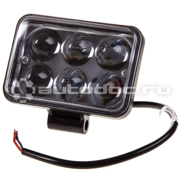 SKYWAY Фара светодиодная OFF ROAD 110*75(90)*60мм прямоугольная 12V | 24V 18W 6000К 6 диодов Дальний