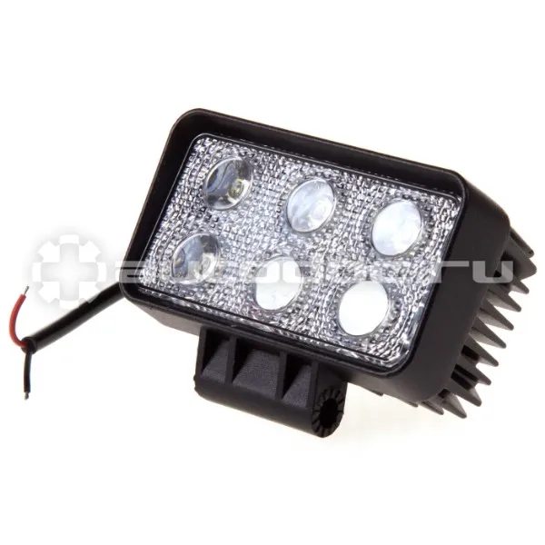 SKYWAY Фара светодиодная OFF ROAD 110*60(80)*45мм прямоугольная 12V | 24V 18W 6000К 6 диодов Ближний