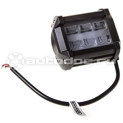 SKYWAY Фара светодиодная OFF ROAD 95*80*65мм прямоугольная 12V | 24V 18W 6000К 6 диодов Ближний свет