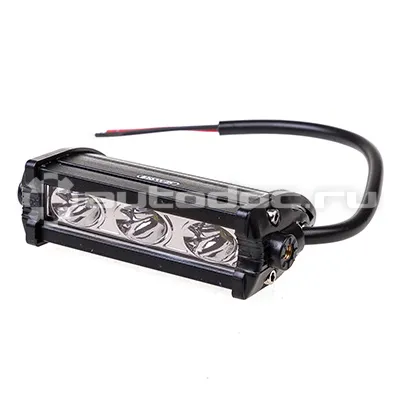 SKYWAY Фара светодиодная OFF ROAD 105*30*50мм прямоугольная 12V | 24V 18W 6000К 3 диода Дальний свет