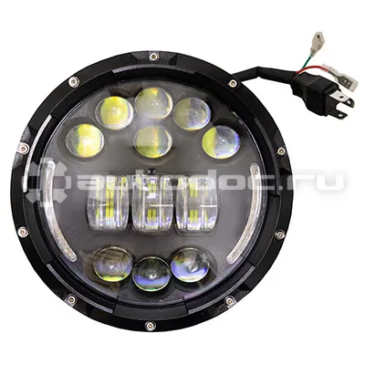 SKYWAY Фара светодиодная OFF ROAD 177*177*75 мм круглая 12V | 24V 40W 6000К 12 диодов Белый+желтый