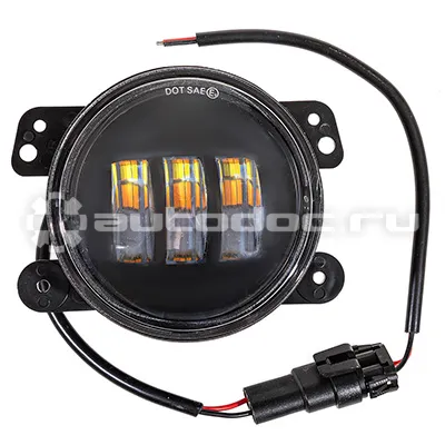 SKYWAY Фара светодиодная OFF ROAD 90*90(115)*75 мм круглая 12V | 24V 30W 6000К 3 диода Б+Ж LADA Vesta