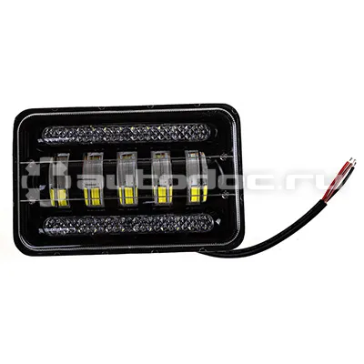 SKYWAY Фара светодиодная OFF ROAD 170*110*80мм прямоугольная 12V | 24V 50W 6000К 5 диодов Дальний свет