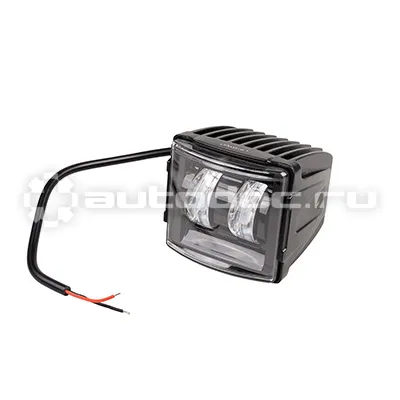 SKYWAY Фара светодиодная OFF ROAD 90*85мм прямоугольная 12V | 24V 40W 6000К 2 диода Дальний свет