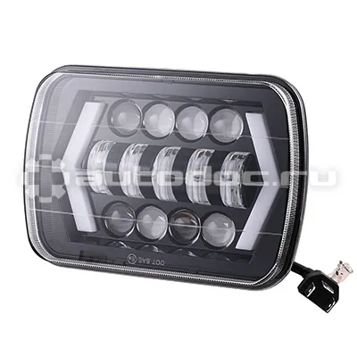 SKYWAY Фара светодиодная OFF ROAD 200*140мм прямоугольная 12V | 30V 28W 6000К 31 диодов COMBO+ДХО