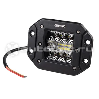SKYWAY Фара светодиодная OFF ROAD 122*90мм прямоугольная 12V | 30V 11W 6000К 16 диодов Ближний